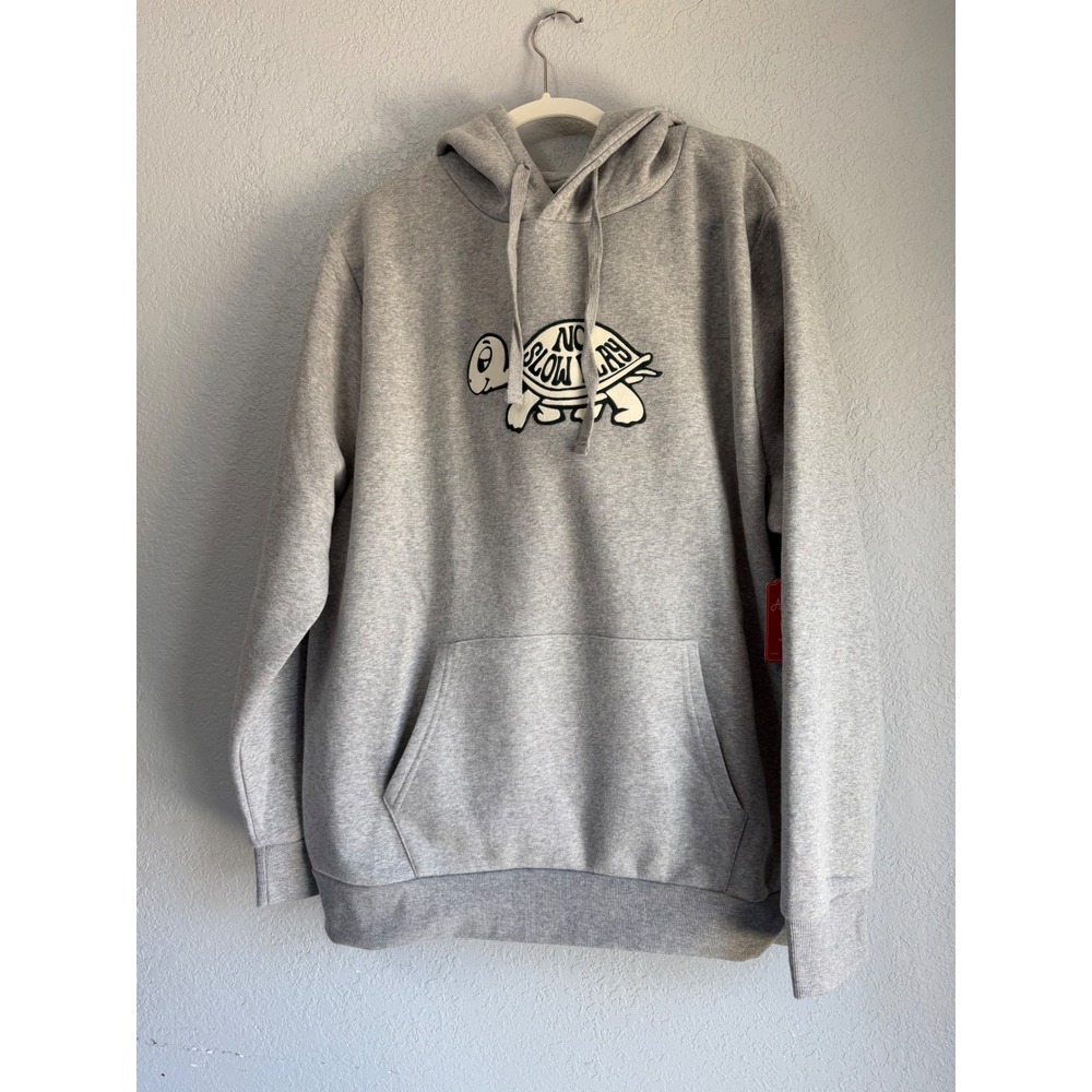 American Needle No Slow Play Turtle Hoodie Heather Grey Mens XL Golf NWT